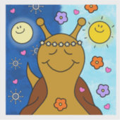 キュートカタツムリ春Equinox恵み | ビニル シール (正面)