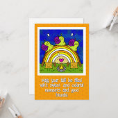 キュートカタツムルクロッシングレインボーログ秋 カード (正面/裏面インサイチュ)