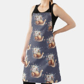 キュートカタニルメールフローラパステルイラストレーション エプロン (インサイチュ)