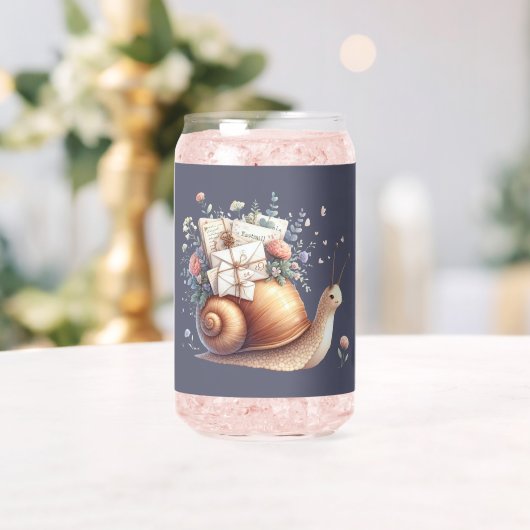 キュートカタニルメールフローラパステルイラストレーション ガラス缶 (インサイチュ (ウェディング))