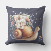 キュートカタニルメールフローラパステルイラストレーション クッション (正面)