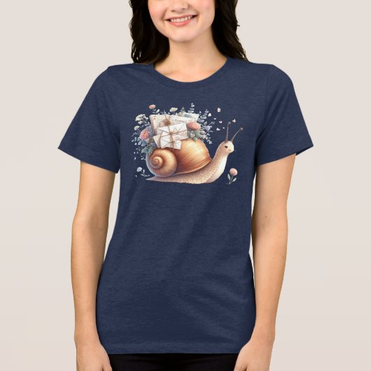 キュートカタニルメールフローラパステルイラストレーション トライブレンドＴシャツ (正面)