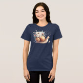 キュートカタニルメールフローラパステルイラストレーション トライブレンドＴシャツ (正面全面)