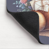 キュートカタニルメールフローラパステルイラストレーション マウスパッド (コーナー)