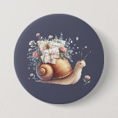 キュートカタニルメールフローラパステルイラストレーション 缶バッジ (正面)