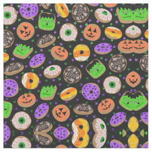 キュートカッコいいグリッター紙吹雪ドーナツHalloween ファブリック