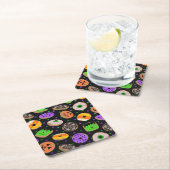 キュートカッコいいグリッター紙吹雪ドーナツHalloween ペーパーコースター (インサイチュ)