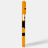 キュートカッコいいブラック飛んでいるこうもりハロウィンオンオレンジ Case-Mate iPhoneケース (裏面 / 右)