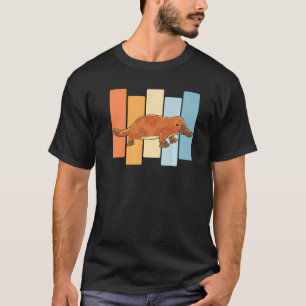 キュートカットプラティプスアウトバック動物レトロオージーオーストラリア Tシャツ