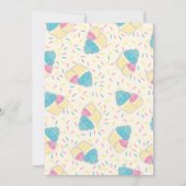 キュートカップケーキベビースプリンクシャワー 招待状 (裏面)