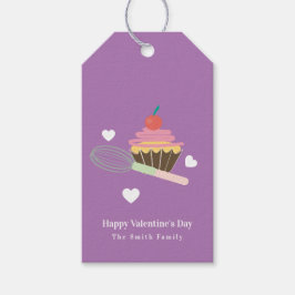 キュートカップケーキベーカリーハッピーバレンタインデー ギフトタグ