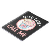 キュートカップケーキベーカーベーカリーパティシシェフ ノートブック (左側)