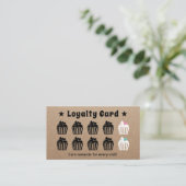 キュートカップケーキペストリーベーカリークラフトロイヤリティリワード ロイヤリティカード (スタンド正面)