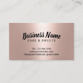 キュートカップケーキペストリーベーカリーバラ金ゴールドロイヤリティ ロイヤリティカード (裏面)