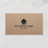 キュートカップケーキホームベーカリー素朴クラフト 名刺 (正面)
