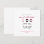 キュートカップケーキ招待状 招待状 (正面/裏面)