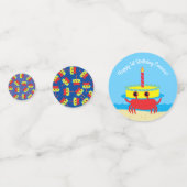 キュートカニビーチ1st誕生日パーティー コンフェッティ (裏面)