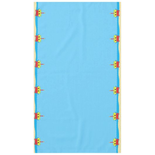 キュートカニビーチ1st誕生日パーティー テーブルクロス (正面)