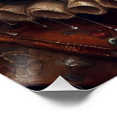 キュートカバリエールキングチャールズスパニエル犬ハムレットアート ポスター (コーナー)