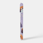 キュートカバリエールキングチャールズパステルパターン iPhone 15ケース (左側面)