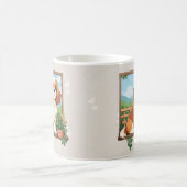 キュートカバリエールキングチャールズパステル(花) コーヒーマグカップ (中央)