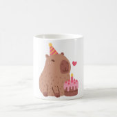 キュートカピバラとお誕生日ケーキ コーヒーマグカップ (中央)