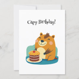 キュートカピバラケーキ誕生日プンおもしろい シーズンカード