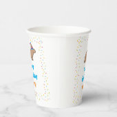 キュートカピバラスカラフルキッズレインフォレスト誕生日 紙コップ (右)