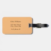 キュートカピバラ恋人モノグラパーソナライズされたム ラゲッジタグ (裏面横)