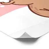 キュートカピバラ&雪だるま冬 ポスター (角)