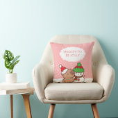 キュートカピバラ&雪だるま クッション (椅子)