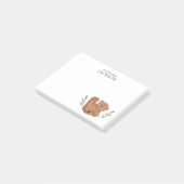 キュートカブベアパーソナライズされたー ポストイット (アングル)