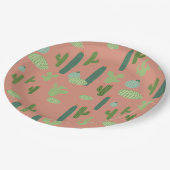 キュートカボスピーチ&グリーン ペーパープレート (アングル)