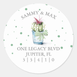 キュートカボス差出人住所封筒用シール ラウンドシール