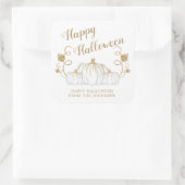 キュートカボチャハッピーハローウィン スクエアシール (バッグ)