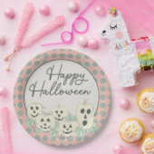 キュートカボチャハッピーハローウィン ペーパープレート (パーティー)