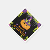 キュートカボチャフローラハッピーハローウィン スタンダードカクテルナプキン (角)