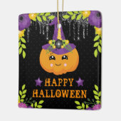 キュートカボチャフローラハッピーハローウィン セラミックオーナメント (左)