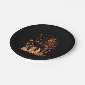 キュートカボチャ格言秋の木紅葉 ペーパープレート (アングル)