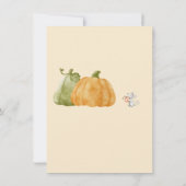 キュートカボチャ秋ベビーシャワー招待状 招待状 (裏面)