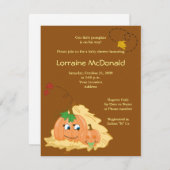 キュートカボチャ秋秋ベビーシャワー招待状 招待状 (正面/裏面)