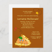 キュートカボチャ秋秋ベビーシャワー招待状 招待状 (正面/裏面)