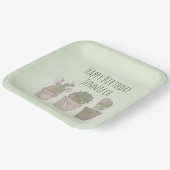 キュートカボントリオ着用ジュエリー誕生日 ペーパープレート (傾斜あり)