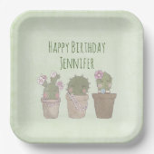 キュートカボントリオ着用ジュエリー誕生日 ペーパープレート (正面)