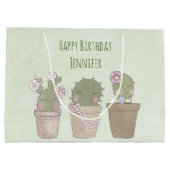 キュートカボントリオ着用ジュエリー誕生日 ラージペーパーバッグ (裏面)