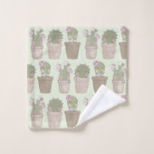 キュートカボントリオ着用ジュエリー パターン(の模様が)ある バスタオルセット (ウォッシュタオル)