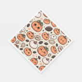 キュートカボンプキンアンドカボキンシードハローウィンパーティ スタンダードランチョンナプキン (角)