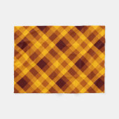 キュートカボンプキンオレンジプレイドスモールフリースブランケット フリースブランケット (正面(横))