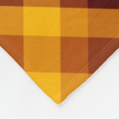 キュートカボンプキンオレンジプレイドスモールフリースブランケット フリースブランケット (角)