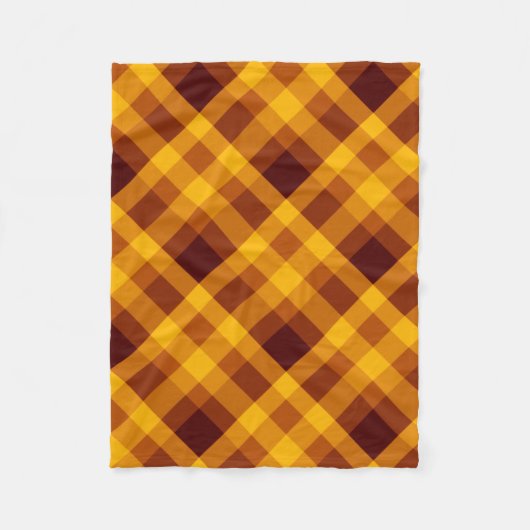 キュートカボンプキンオレンジプレイドスモールフリースブランケット フリースブランケット (正面)